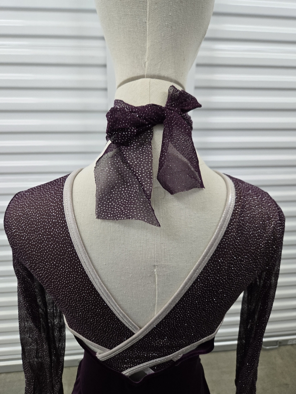 Purple figure skating dress or dance costume - Picture 5 of 9